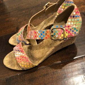 Vaneli Cork Rainbow Wedges🌈